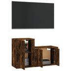 vidaXL 2-tlg. TV-Schrank-Set Räuchereiche Holzwerkstoff