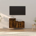 vidaXL 2-tlg. TV-Schrank-Set Räuchereiche Holzwerkstoff
