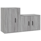vidaXL 2-tlg. TV-Schrank-Set Grau Sonoma Holzwerkstoff