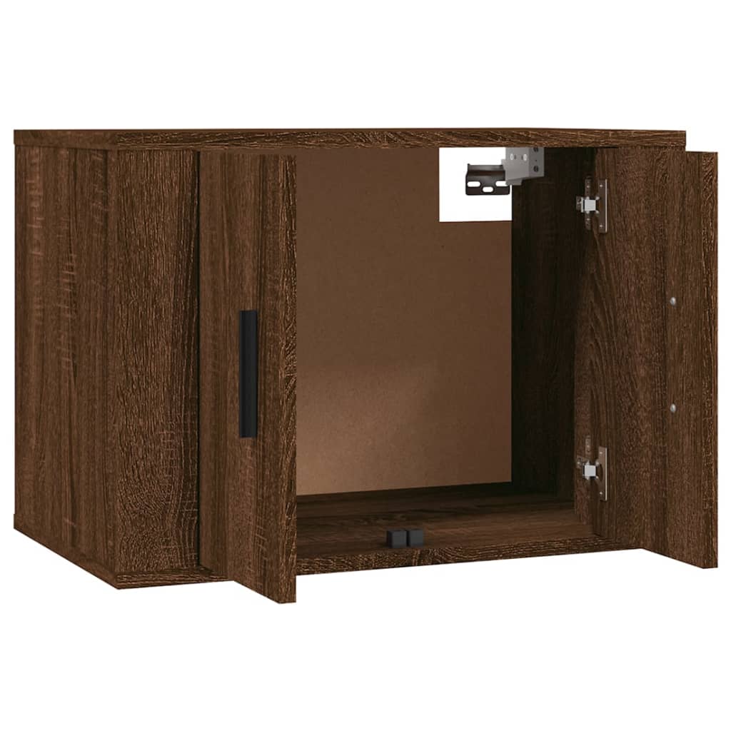 vidaXL 2-tlg. TV-Schrank-Set Braun Eichen-Optik Holzwerkstoff