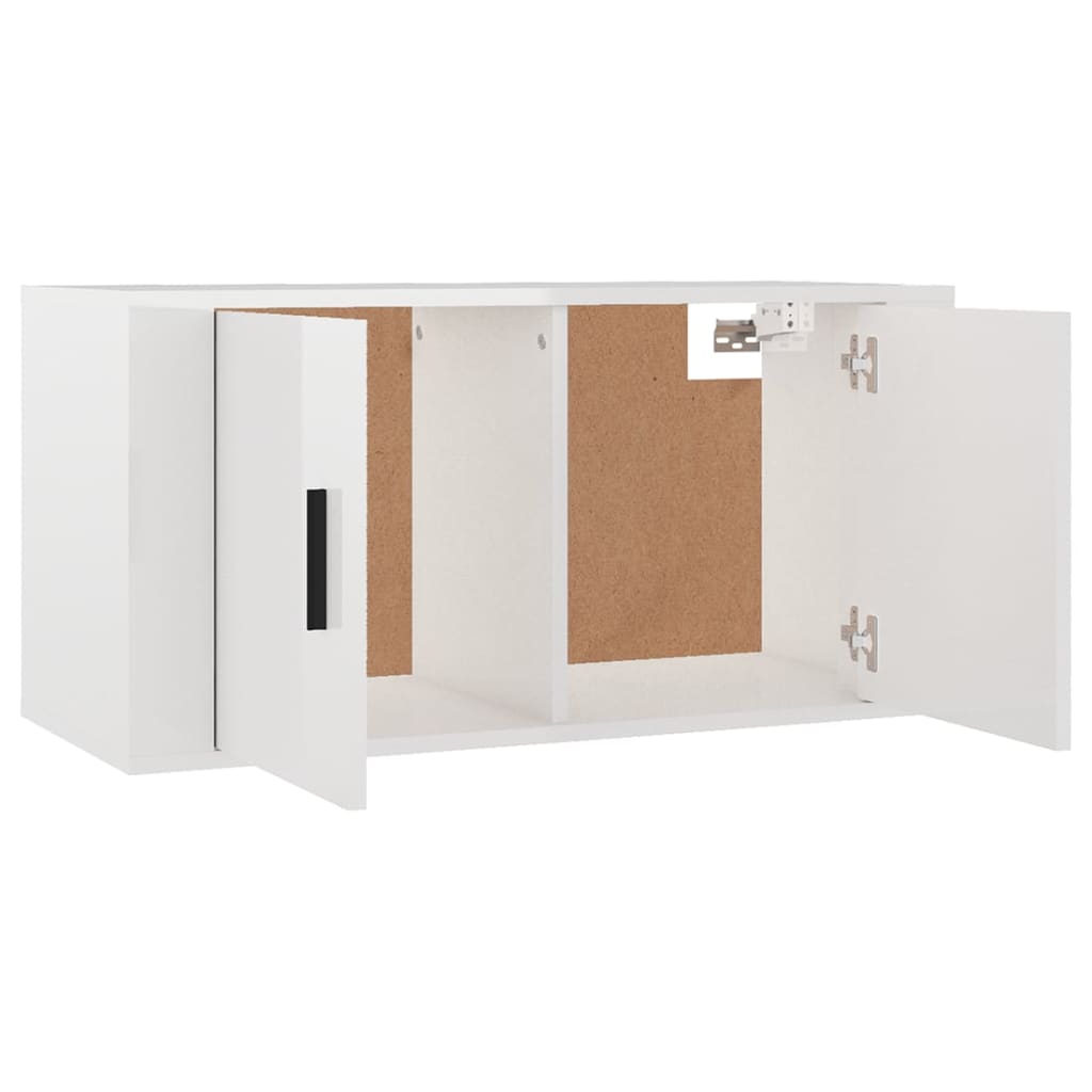 vidaXL 3-tlg. TV-Schrank-Set Hochglanz-Weiß Holzwerkstoff