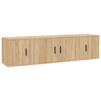 vidaXL 3-tlg. TV-Schrank-Set Sonoma-Eiche Holzwerkstoff