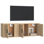 vidaXL 2-tlg. TV-Schrank-Set Sonoma-Eiche Holzwerkstoff