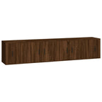 vidaXL 4-tlg. TV-Schrank-Set Braun Eichen-Optik Holzwerkstoff