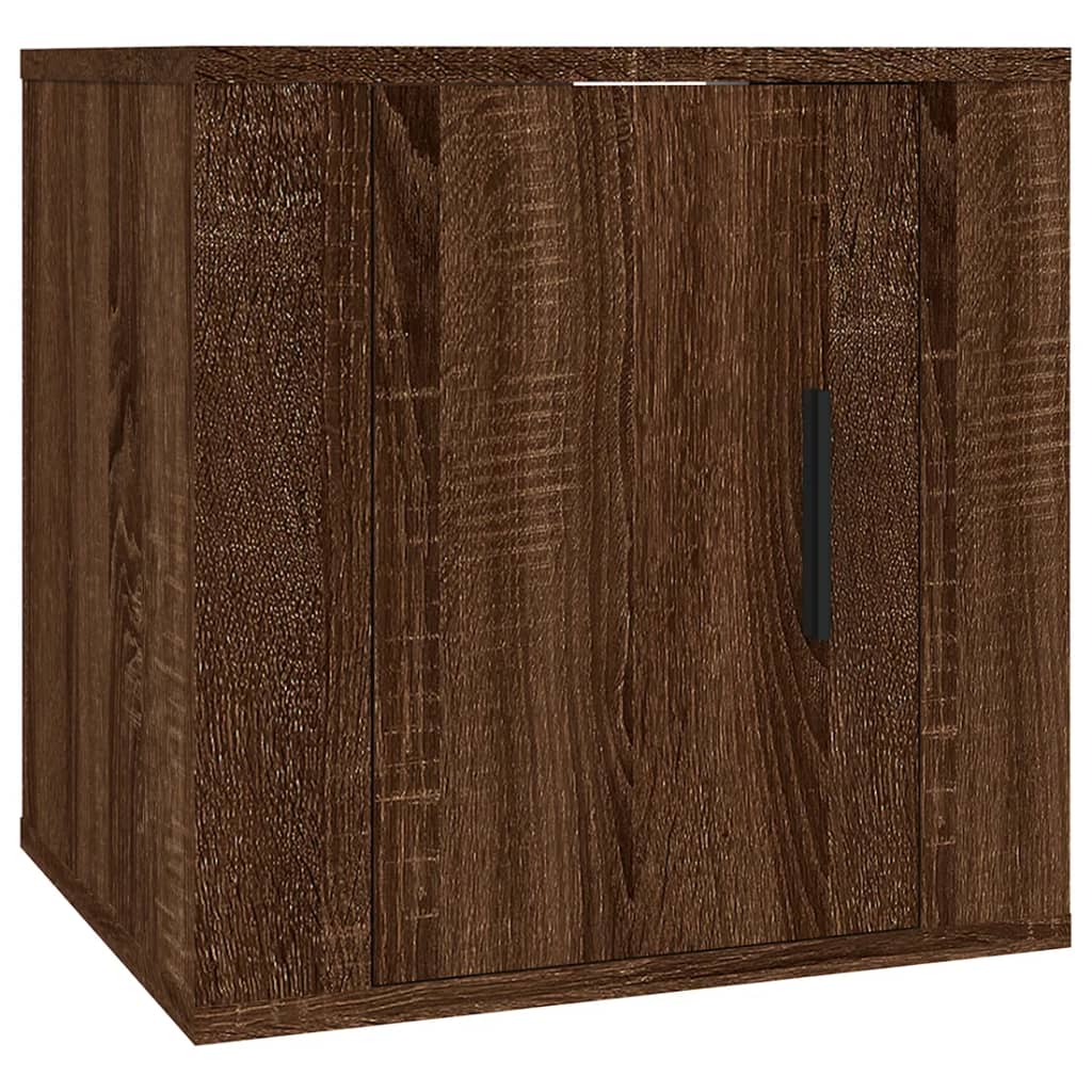 vidaXL 4-tlg. TV-Schrank-Set Braun Eichen-Optik Holzwerkstoff