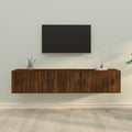 vidaXL 4-tlg. TV-Schrank-Set Braun Eichen-Optik Holzwerkstoff