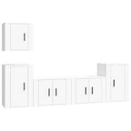 vidaXL 5-tlg. TV-Schrank-Set Weiß Holzwerkstoff