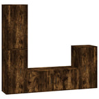 vidaXL 4-tlg. TV-Schrank-Set Räuchereiche Holzwerkstoff