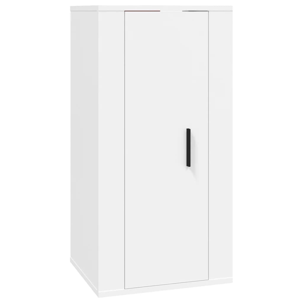 vidaXL 8-tlg. TV-Schrank-Set Weiß Holzwerkstoff