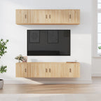 vidaXL 6-tlg. TV-Schrank-Set Sonoma-Eiche Holzwerkstoff