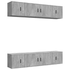 vidaXL 6-tlg. TV-Schrank-Set Betongrau Holzwerkstoff