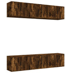 vidaXL 6-tlg. TV-Schrank-Set Räuchereiche Holzwerkstoff