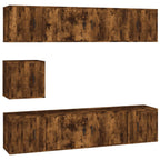 vidaXL 7-tlg. TV-Schrank-Set Räuchereiche Holzwerkstoff