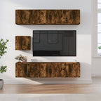 vidaXL 7-tlg. TV-Schrank-Set Räuchereiche Holzwerkstoff