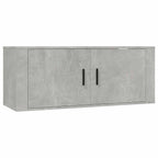 vidaXL 8-tlg. TV-Schrank-Set Betongrau Holzwerkstoff
