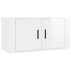 vidaXL 6-tlg. TV-Schrank-Set Hochglanz-Weiß Holzwerkstoff