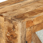 vidaXL Sideboard 80x30x71 cm Massives Raues Mangoholz und Metall