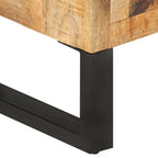 vidaXL Sideboard 80x30x71 cm Massives Raues Mangoholz und Metall