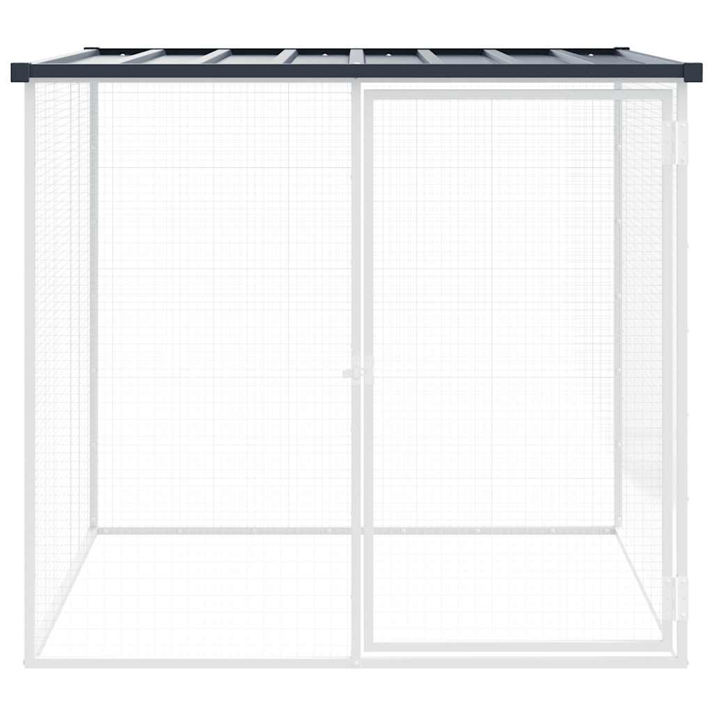 vidaXL Hühnerkäfig mit Dach Anthrazit 103x98x90 cm Verzinkter Stahl