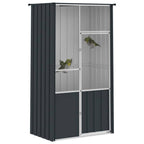 vidaXL Voliere Anthrazit 115x78x200 cm Verzinkter Stahl