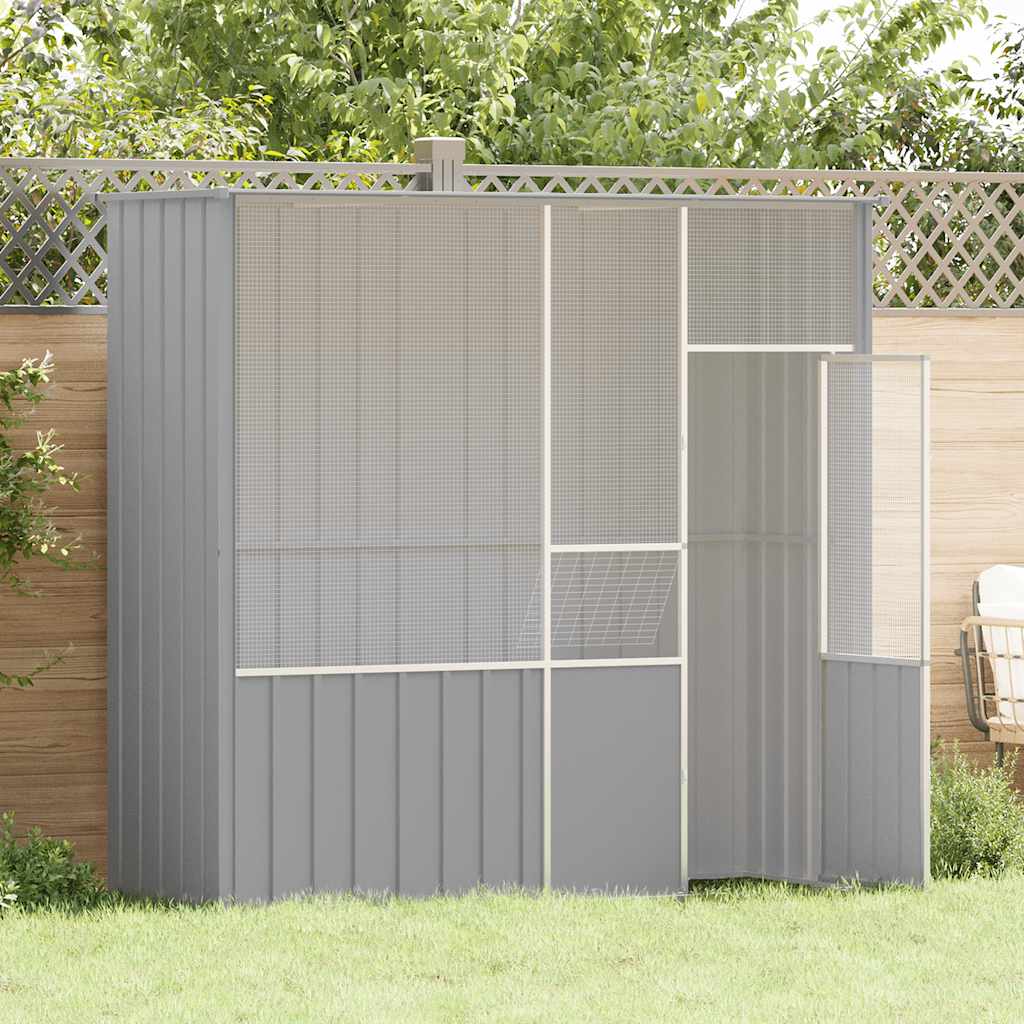vidaXL Voliere Anthrazit 115x78x200 cm Verzinkter Stahl