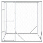 vidaXL Outdoor-Hundezwinger Silbern 2x2x2 m Verzinkter Stahl