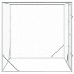 vidaXL Outdoor-Hundezwinger Silbern 2x2x2 m Verzinkter Stahl