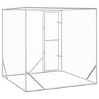 vidaXL Outdoor-Hundezwinger Silbern 2x2x2 m Verzinkter Stahl