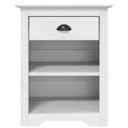 vidaXL Nachttisch BODO Weiß 53x38,5x67 cm Massivholz Kiefer