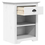 vidaXL Nachttisch BODO Weiß 53x38,5x67 cm Massivholz Kiefer