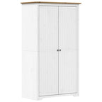 vidaXL Kleiderschrank BODO Weiß und Braun 99x53,5x173 cm Kiefernholz