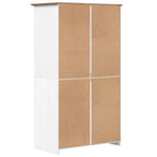 vidaXL Kleiderschrank BODO Weiß und Braun 99x53,5x173 cm Kiefernholz