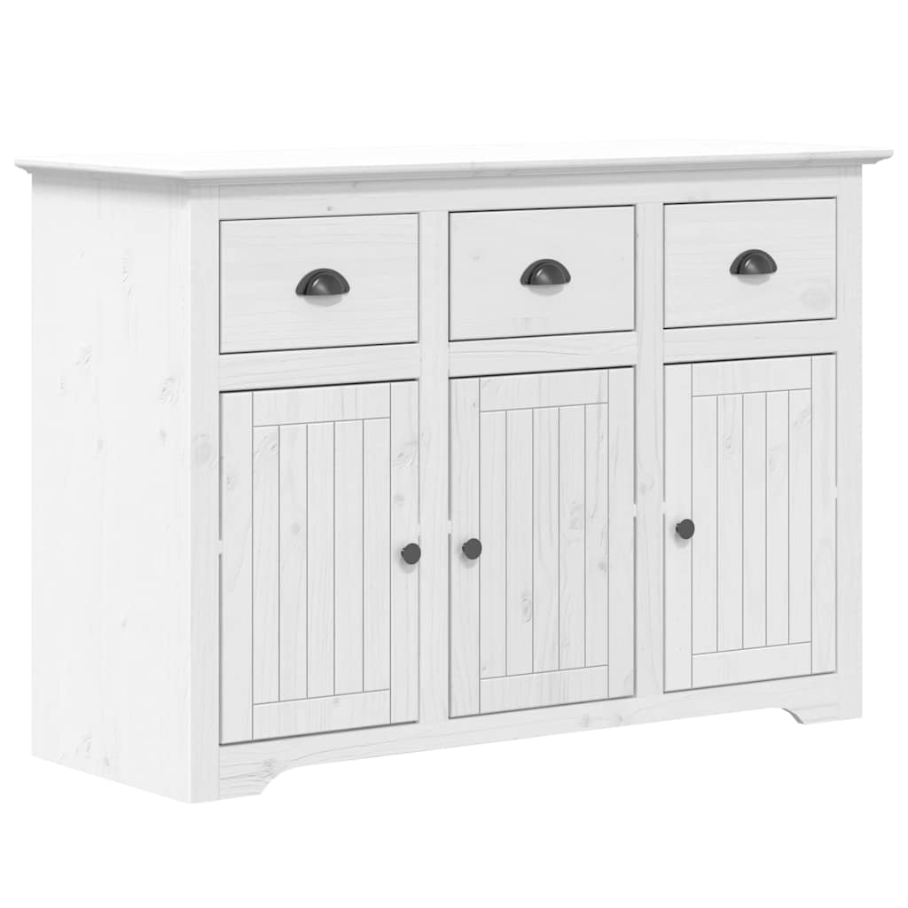 vidaXL Sideboard BODO Weiß 115,5x44x80 cm Massivholz Kiefer