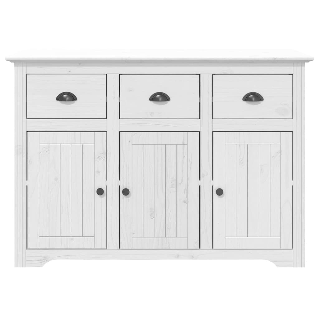 vidaXL Sideboard BODO Weiß 115,5x44x80 cm Massivholz Kiefer