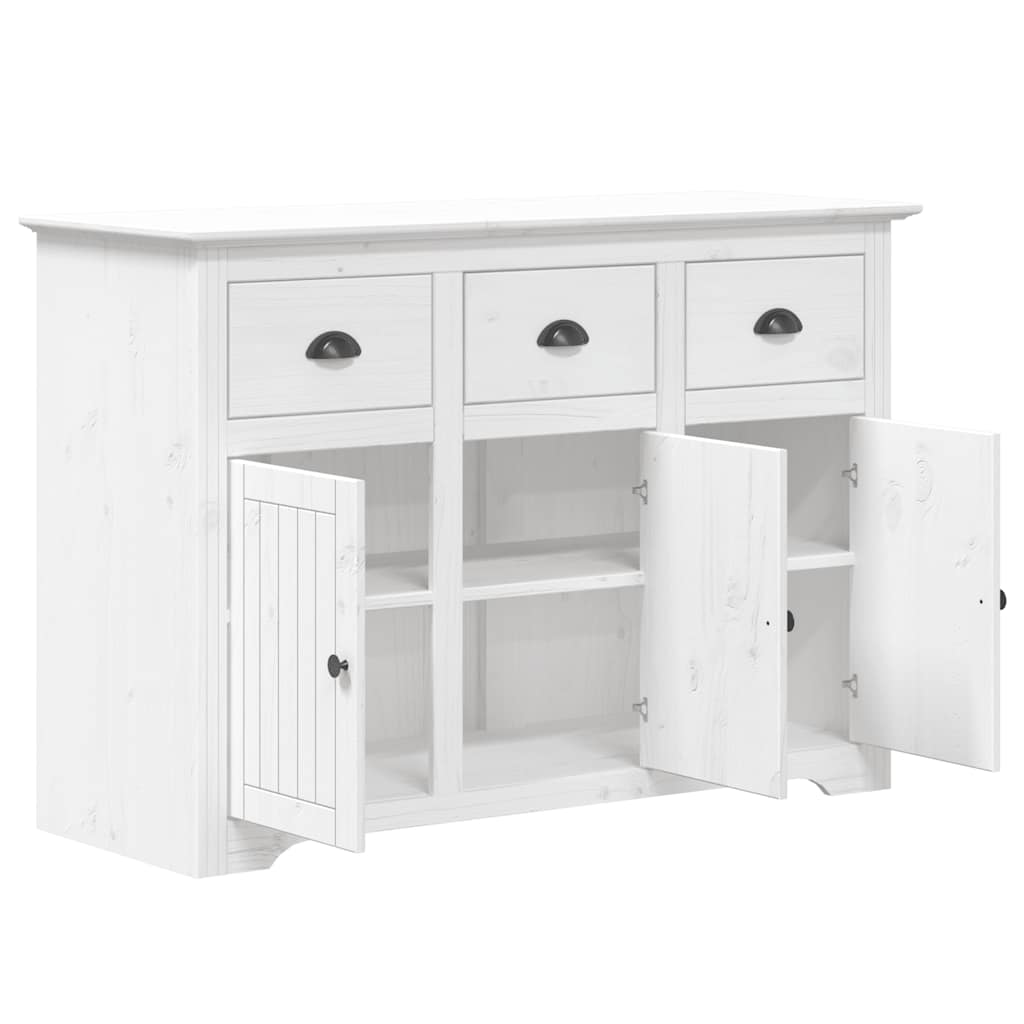 vidaXL Sideboard BODO Weiß 115,5x44x80 cm Massivholz Kiefer
