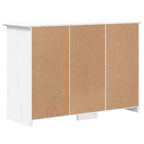 vidaXL Sideboard BODO Weiß 115,5x44x80 cm Massivholz Kiefer