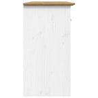 vidaXL Sideboard BODO Weiß und Braun 115,5x44x80 cm Massivholz Kiefer