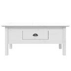 vidaXL Couchtisch BODO Weiß 100x55x46 cm Massivholz Kiefer