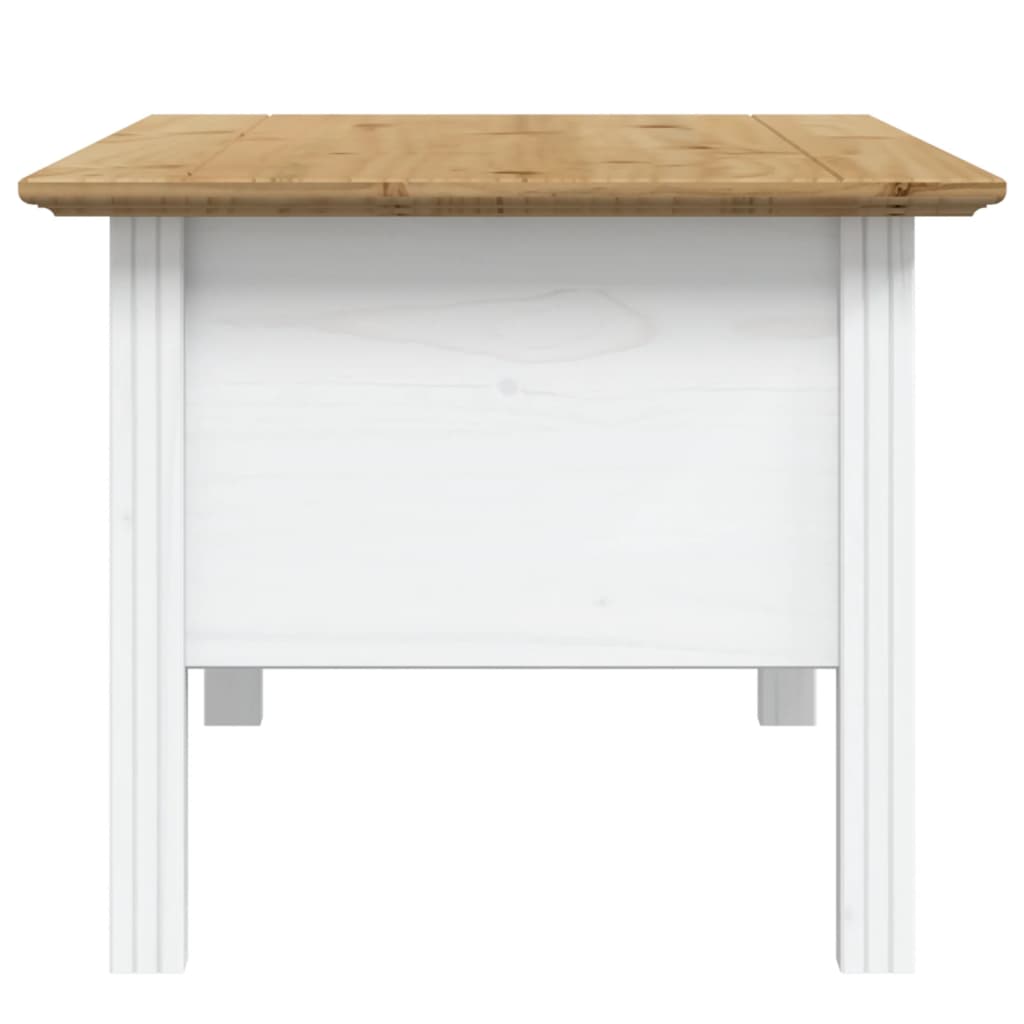 vidaXL Couchtisch BODO Weiß und Braun 100x55x46 cm Massivholz Kiefer