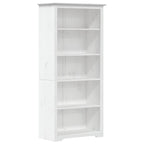 vidaXL Bücherregal 5 Fächer BODO Weiß 82x40x173 cm Massivholz Kiefer