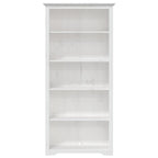 vidaXL Bücherregal 5 Fächer BODO Weiß 82x40x173 cm Massivholz Kiefer