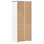 vidaXL Bücherregal 5 Fächer BODO Weiß 82x40x173 cm Massivholz Kiefer