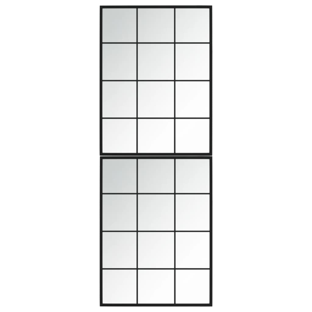 vidaXL Wandspiegel 2 Stk. Schwarz 80x60 cm Metall
