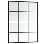 vidaXL Wandspiegel 3 Stk. Schwarz 80x60 cm Metall