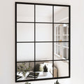 vidaXL Wandspiegel 3 Stk. Schwarz 80x60 cm Metall