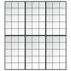 vidaXL Wandspiegel 6 Stk. Schwarz 100x60 cm Metall