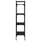 vidaXL Bücherregal 4 Fächer Schwarz 56x31,5x138,5 cm Holzwerkstoff