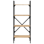 vidaXL Bücherregal 4 Fächer Sonoma-Eiche 56x31,5x138,5cm Holzwerkstoff