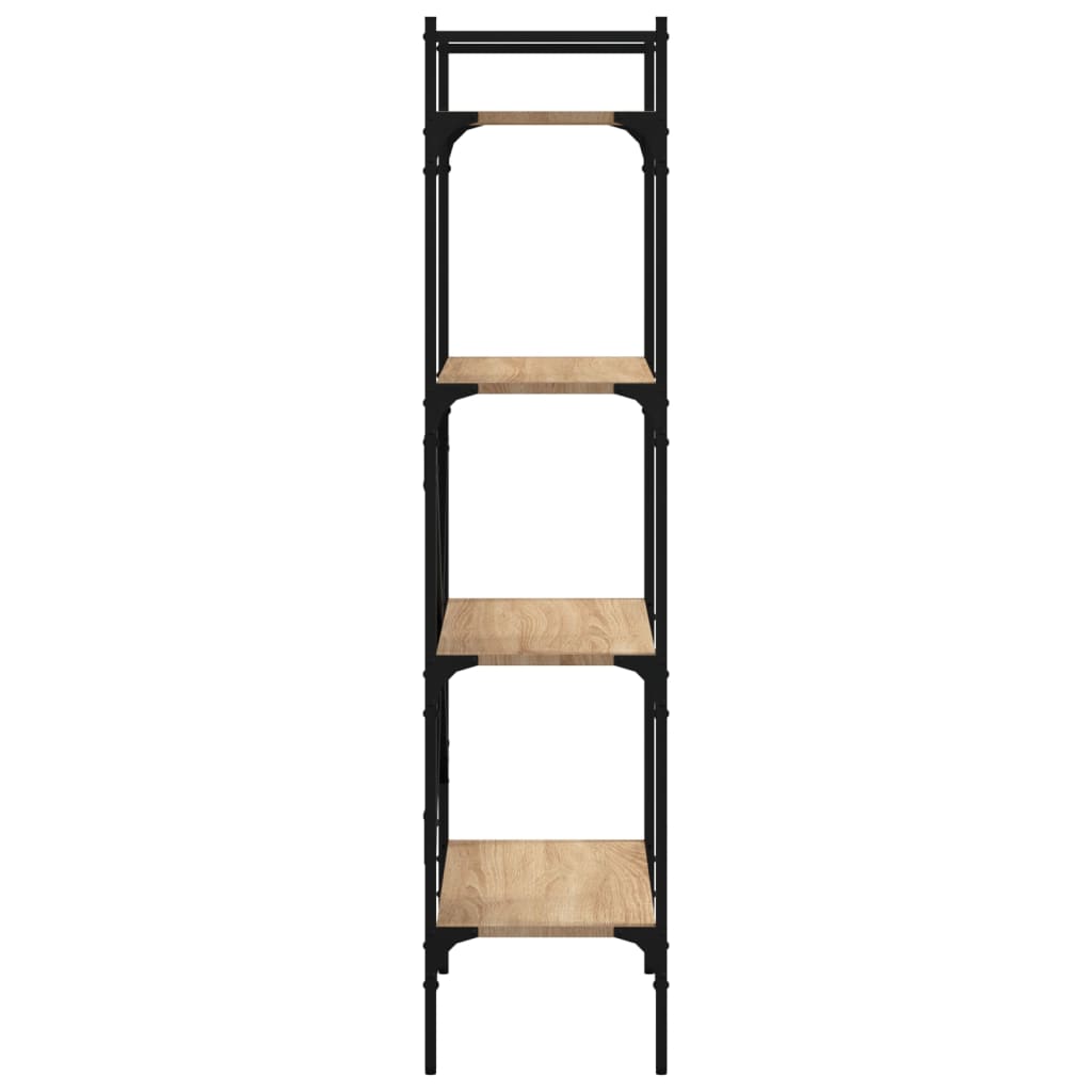 vidaXL Bücherregal 4 Fächer Sonoma-Eiche 56x31,5x138,5cm Holzwerkstoff