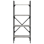 vidaXL Bücherregal 4 Fächer Grau Sonoma 56x31,5x138,5 cm Holzwerkstoff